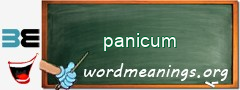 WordMeaning blackboard for panicum